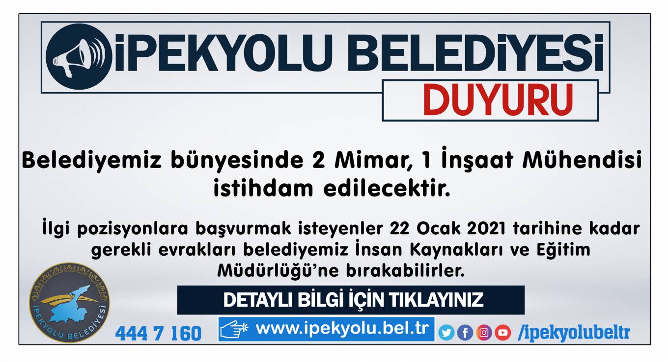 KURUM DIŞI KAMU İŞÇİ ALIM İLANI