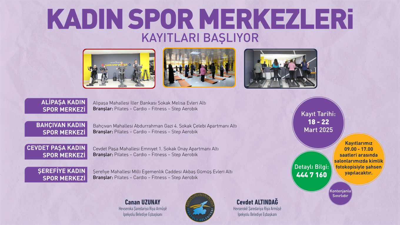 İpekyolu Belediyesi Kadın Spor Merkezlerini Yeniden Açıyor.